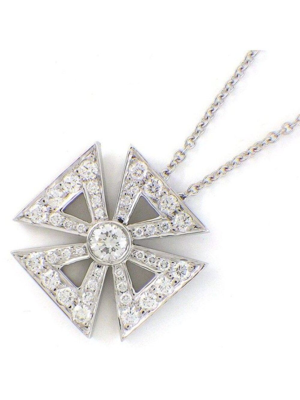 Tiffany & Co Necklace Maltese Cross Pave Diamond